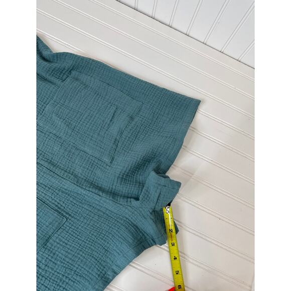 NWT Cupshe Pinafore Romper & Waffle Knit Beach Tie Shoulder Cover Up BUNDLE Sz L - Picture 5 of 8